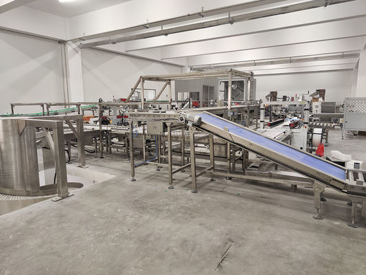 30 एम/मिनु फीडिंग स्पीड बिस्किट पैकेजिंग लाइन के लिए पेपर बैग चौड़ाई रेंज 180 मिमी