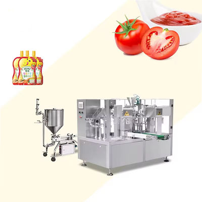 छोटे से मध्यम उत्पादन के लिए स्टेपर मोटर ऑटो तरल बैग भरने की मशीन